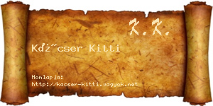 Kácser Kitti névjegykártya